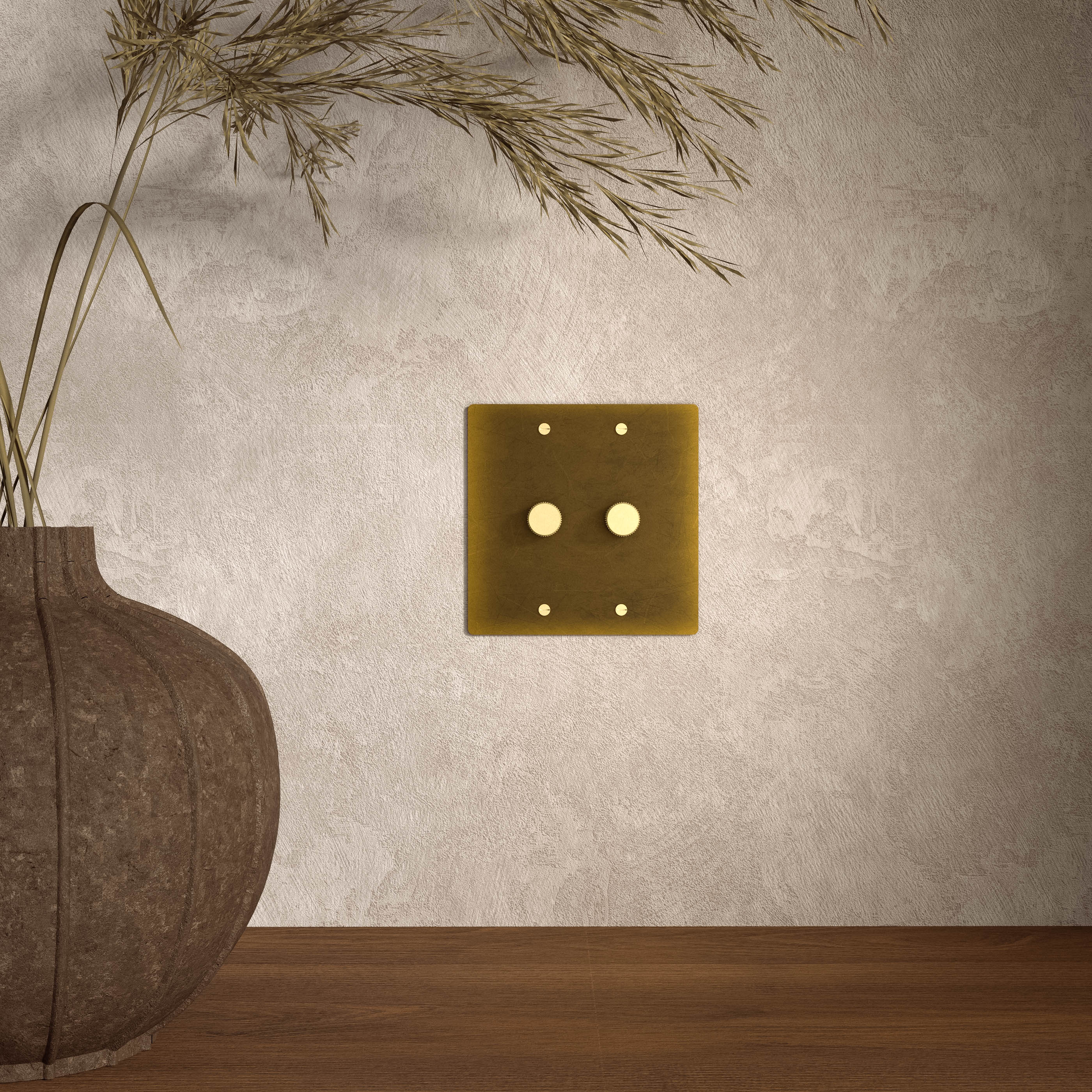 Dimmer Switch Brass Rotary Knob Stepless Indoor Wall Lighting Control Modern Home Decor Panel | Thomler