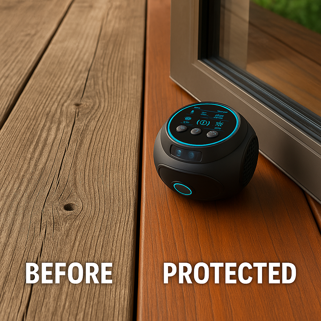 360-Degree Ultrasonic Insect Repeller for Patios, Decks & Outdoor Spaces – Chemical-Free Flying Bug Control for Yards & Porches | Thomler
