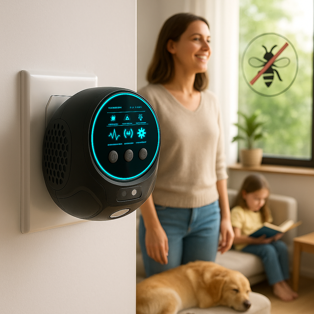 360-Degree Ultrasonic Insect Repeller for Patios, Decks & Outdoor Spaces – Chemical-Free Flying Bug Control for Yards & Porches | Thomler