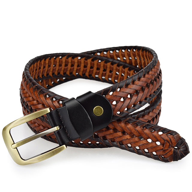 Woven Genuine Cowhide Strap with Durable Water-Resistant Finish for Men & Women | Classic Braided Design for Jeans & Casual Wear | Thomler