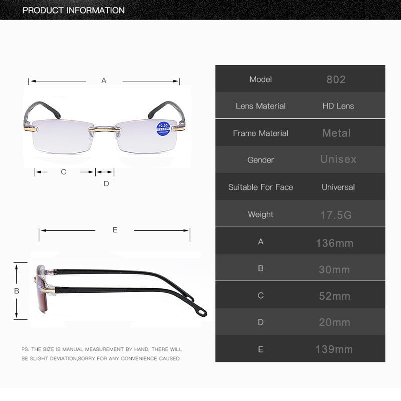 Progressive No-Line Reading Glasses with Blue Light Filter – Computer Readers for Men & Women | Thomler