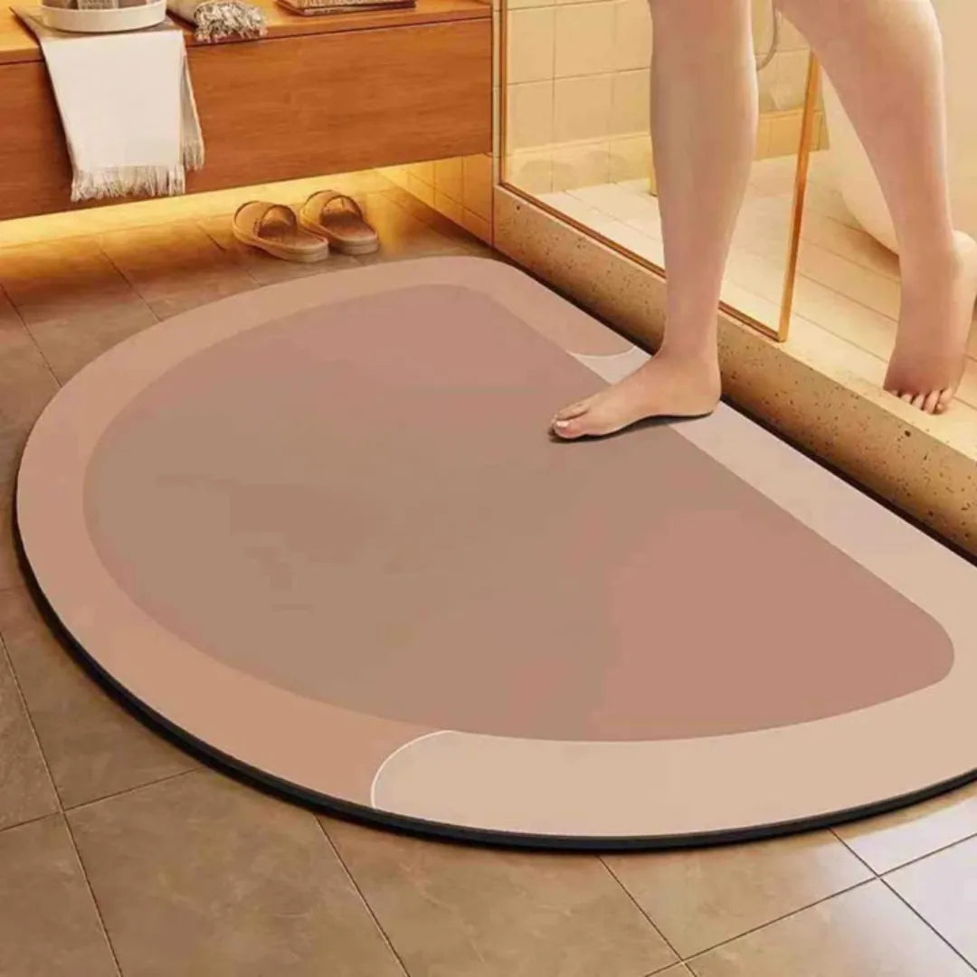 Quick-Dry Non-Slip Bath Mat with Moisture-Wicking Core for Bathroom, Shower & Toilet | Thomler