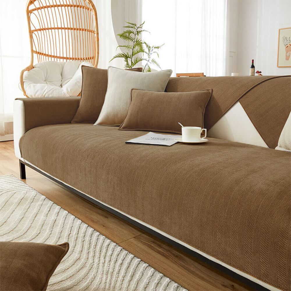 Chenille Furniture Throw – Washable Couch Cover with Non-Slip Grip for Pet Owners | Thomler
