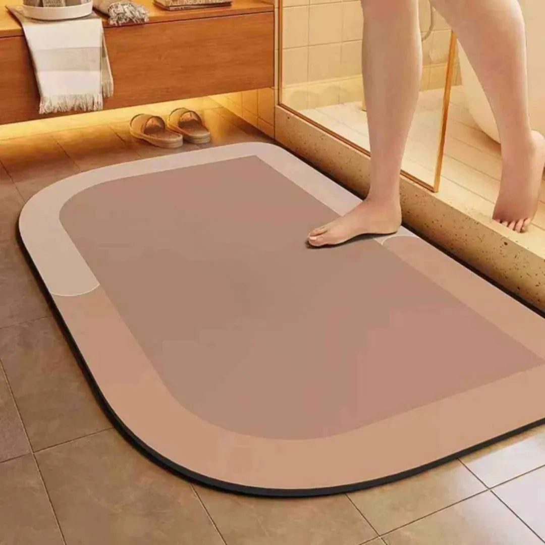 Quick-Dry Non-Slip Bath Mat with Moisture-Wicking Core for Bathroom, Shower & Toilet | Thomler