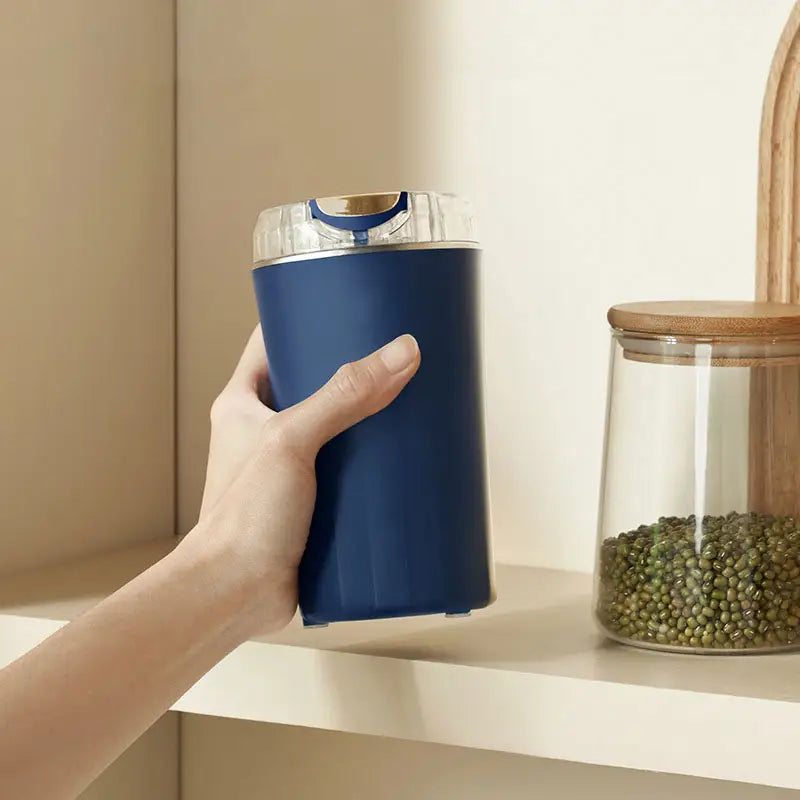 Spice Grinder Stainless Steel 80.0 g Capacity Blue Kitchen Coffee Bean Herb Nut Electric Mill 30000 RPM Compact | Thomler