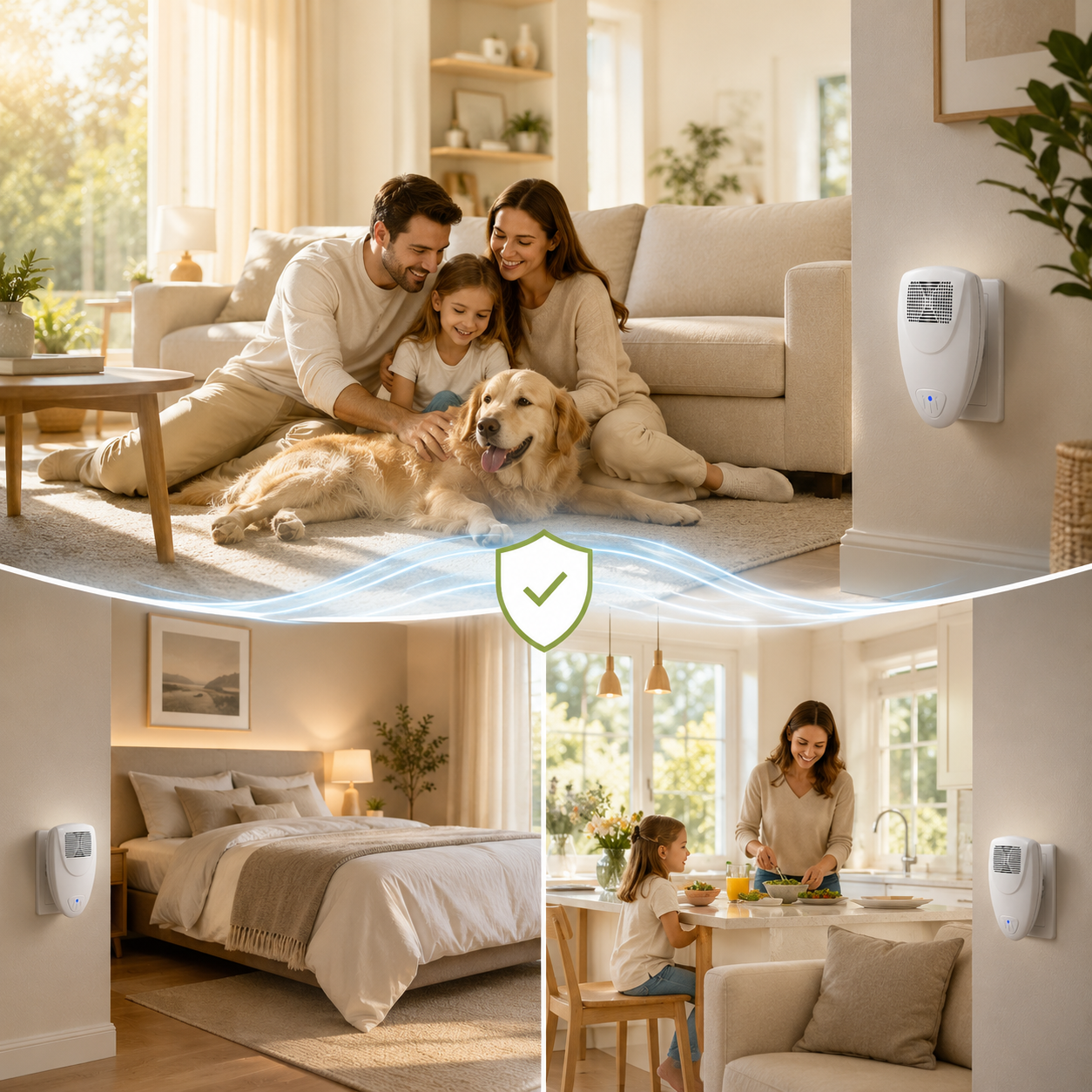 Plug-In Ultrasonic Pest Deterrent Device for Bedrooms & Living Rooms – Silent Electronic Indoor Insect Repellent for Homes, Apartments, Hote | Thomler