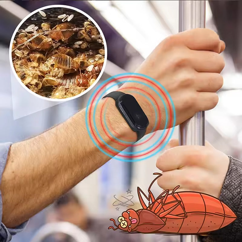 Ultrasonic Mosquito Repellent Wristband – Chemical-Free Bug Protection for Outdoor Activities, Camping, Hiking & Yard Work | Thomler