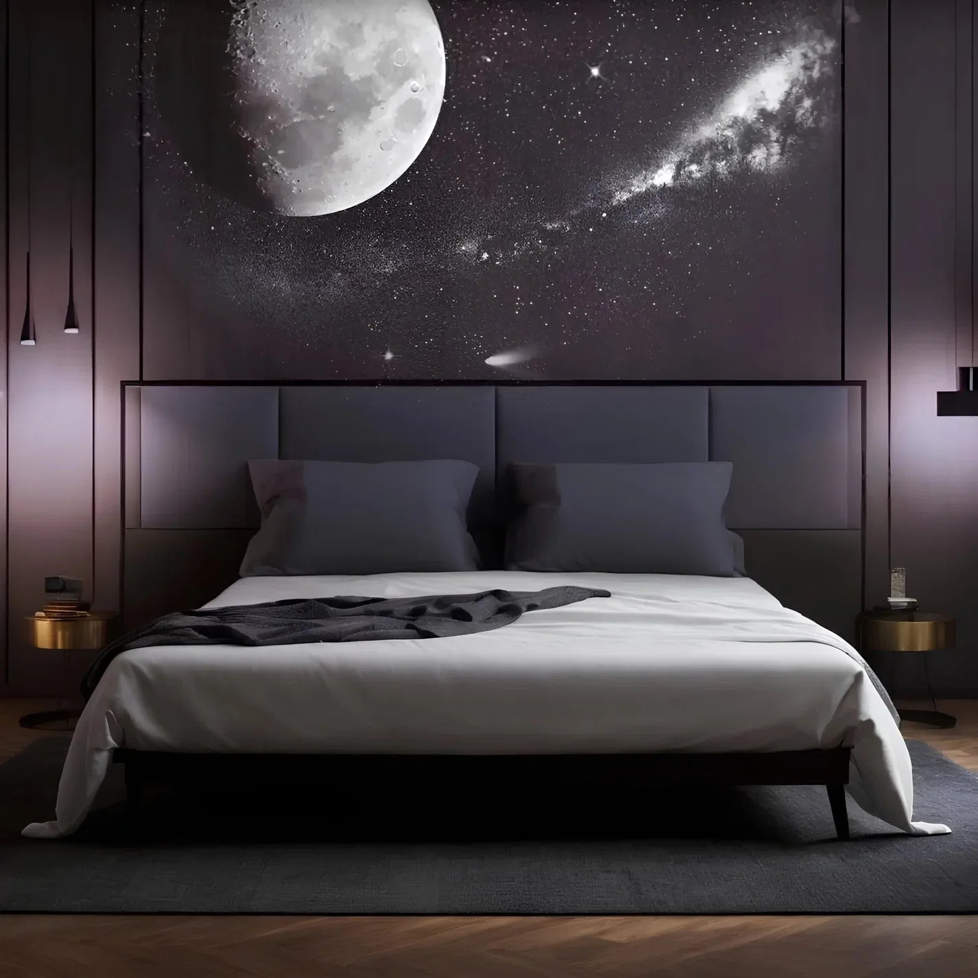 Galaxy Star Projector Night Light with 12 Constellation Slides for Bedroom Ceiling & Walls | USB Rechargeable LED Astronomy Lamp for Kids | Thomler
