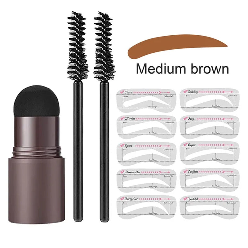 Eyebrow Stamp & Stencil Styling Kit – Quick Shape & Fill Tool for Natural Looking Arches, Includes Multiple Shades & Templates for | Thomler