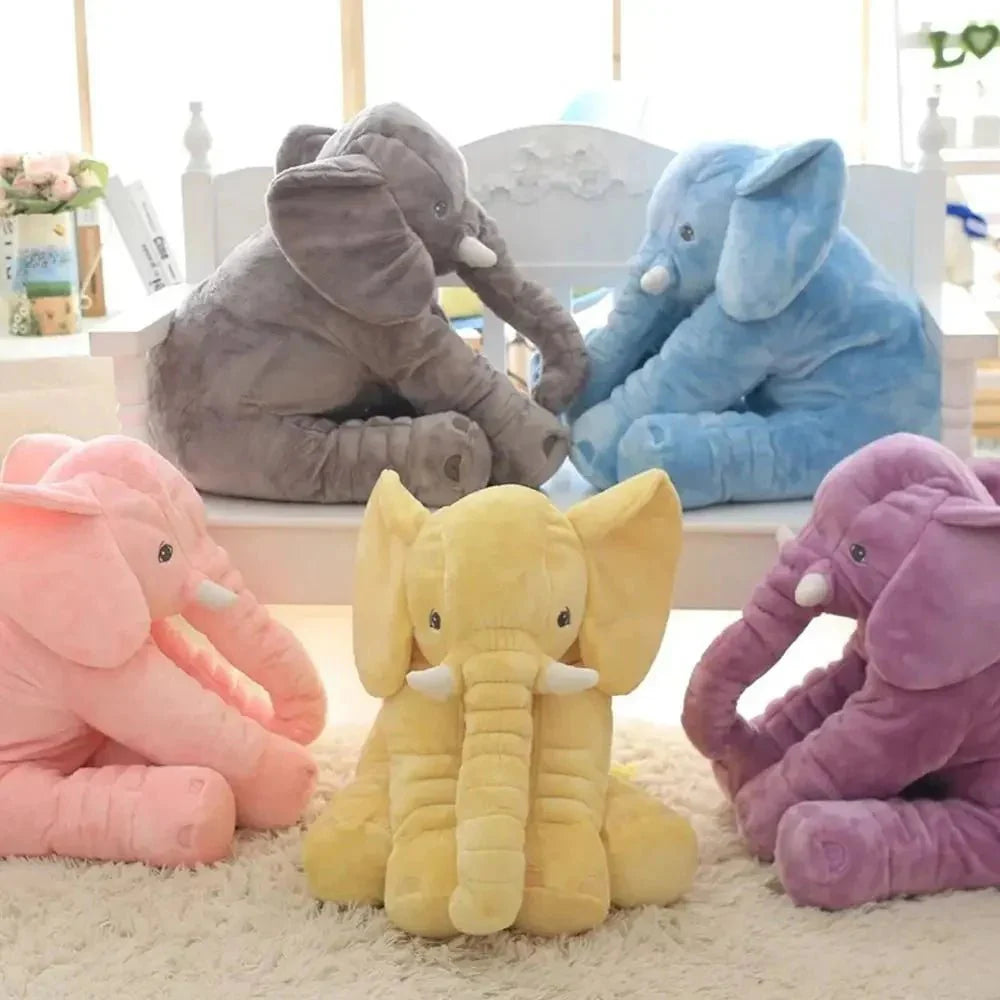 Plush Pillow Elephant 15.7 in Soft Stuffed Kids Bedroom Cuddle Toy Nursery Decor Gift | Thomler
