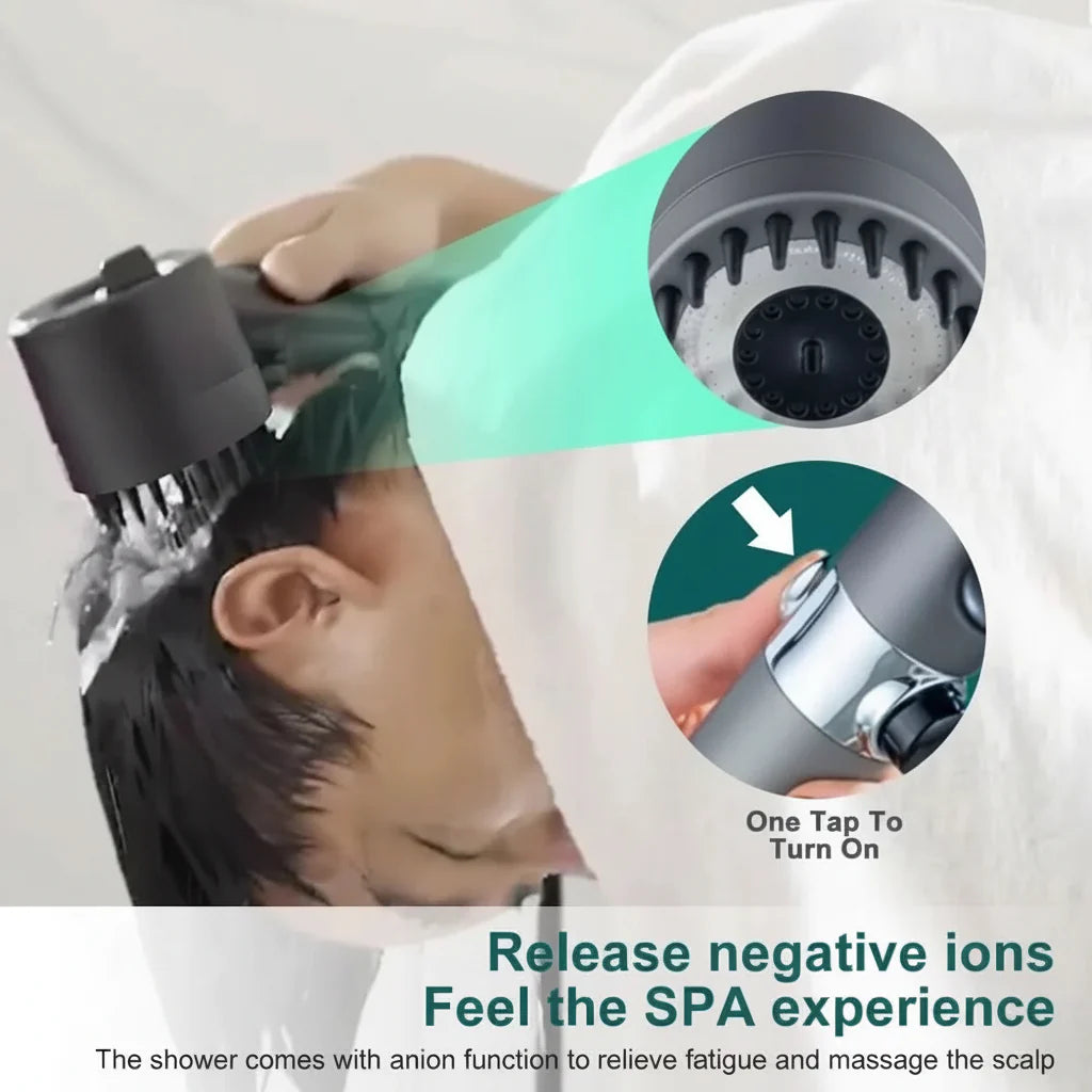 Shower Head ABS Plastic 9-Layer Filter 9.5 in High-Pressure Bathroom Water Saver | Thomler