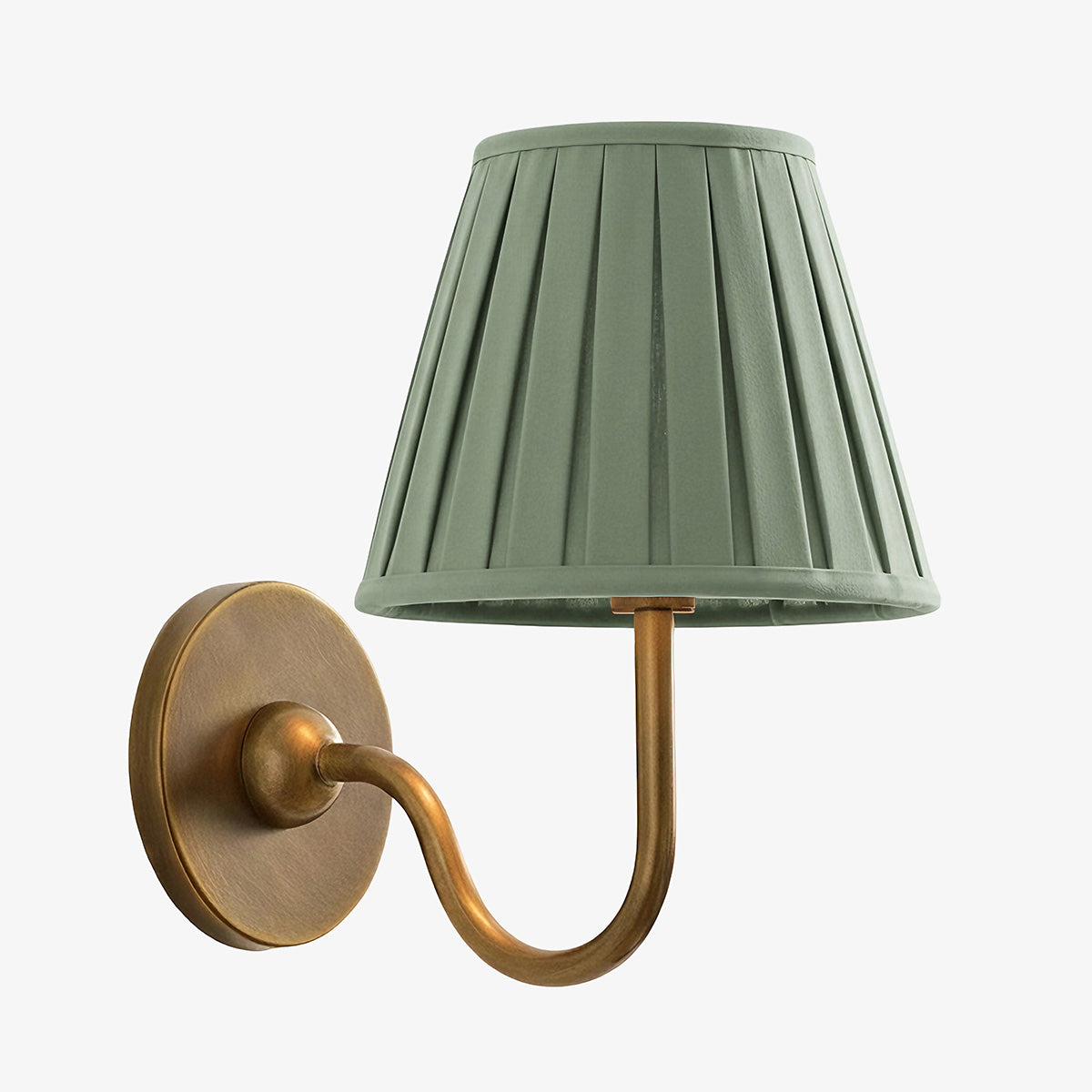 Brass Sconce with Fabric Drum Shade – 1 or 2 Light Hardwired Fixture for Bedroom, Hallway & Living Room | Thomler