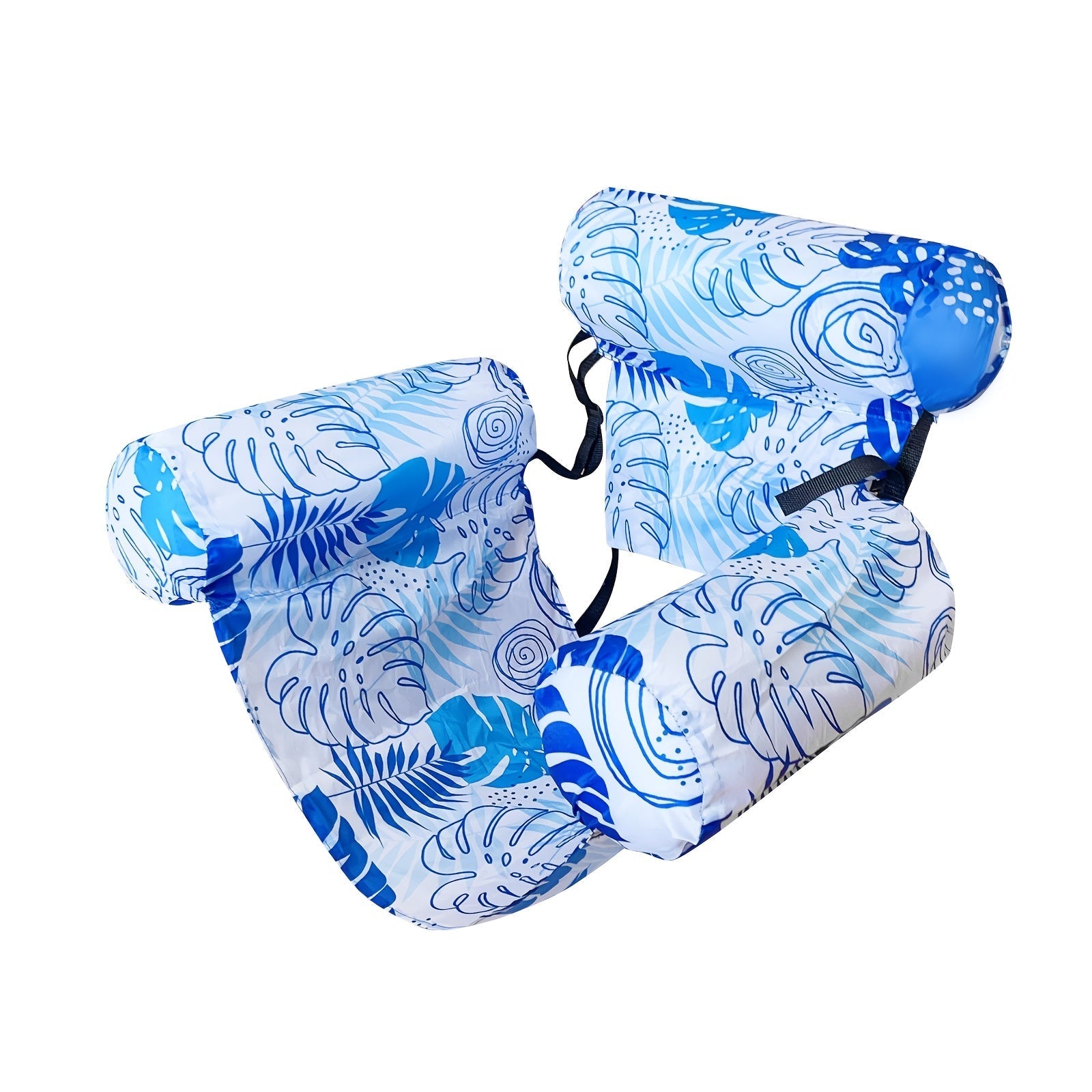 Inflatable Swimming Hammock Float for Adults – Mesh Pool Lounger with Tropical Leaf Print for Lakes, Beaches & Backyard Pools | Thomler