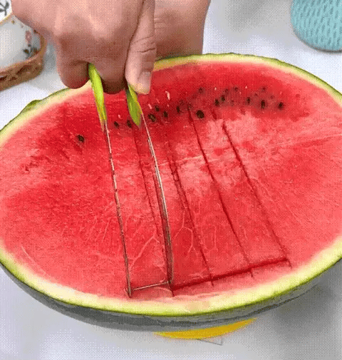 Stainless Steel Fruit Slicer Cutter for Watermelon Cantaloupe Papaya Dragon Fruit Kitchen Tool Fast Serving Prep | Thomler