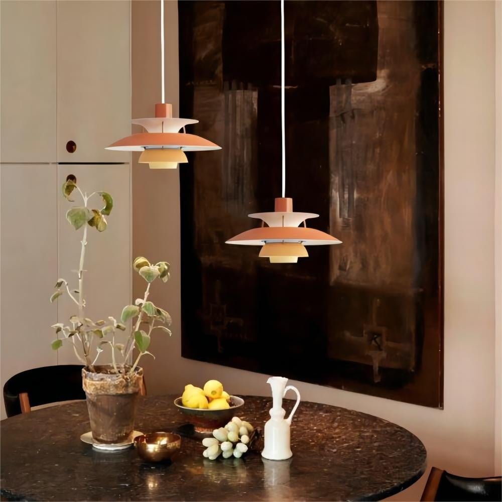 Adjustable Cord Pendant Light with Metal Shade – Modern Drop Ceiling Fixture for Kitchen & Dining Room | Thomler