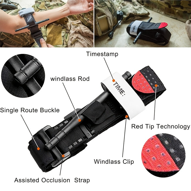 First Aid Kit Textile Tourniquet Black Outdoor Travel Emergency Survival Medical Bag | Thomler