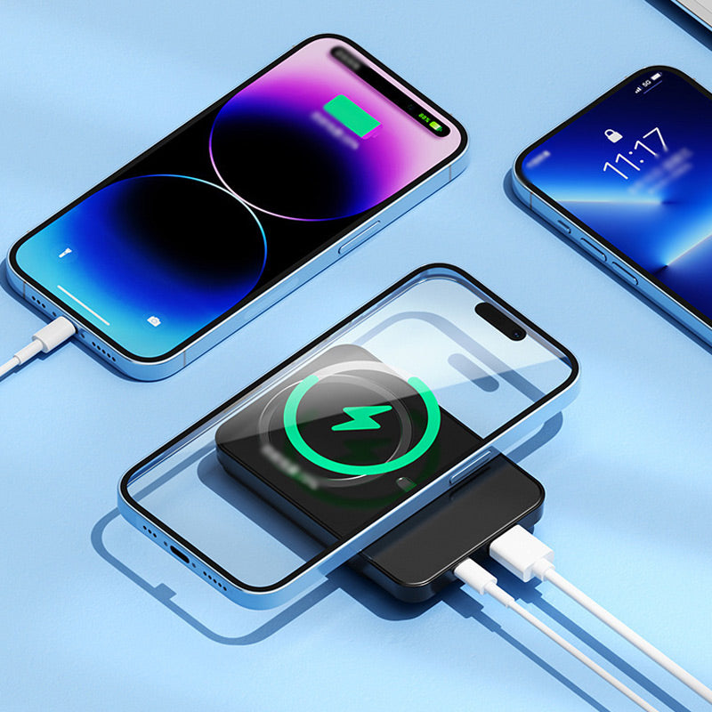 Portable Power Bank 20000mAh Fast Charging Battery Pack with Wireless Charging Pad & LED Display for iPhone Android Samsung Tablet Travel | Thomler