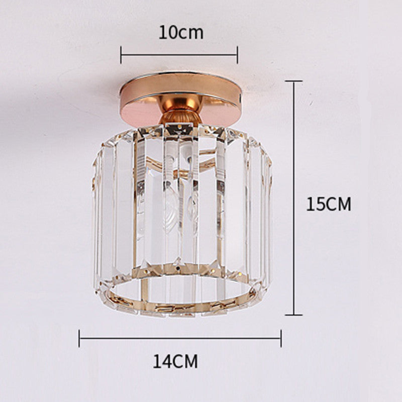 LED Flush Mount Fixture with Adjustable Temperature Settings – Crystal Shade – Square, Round & Hexagon Options | Thomler
