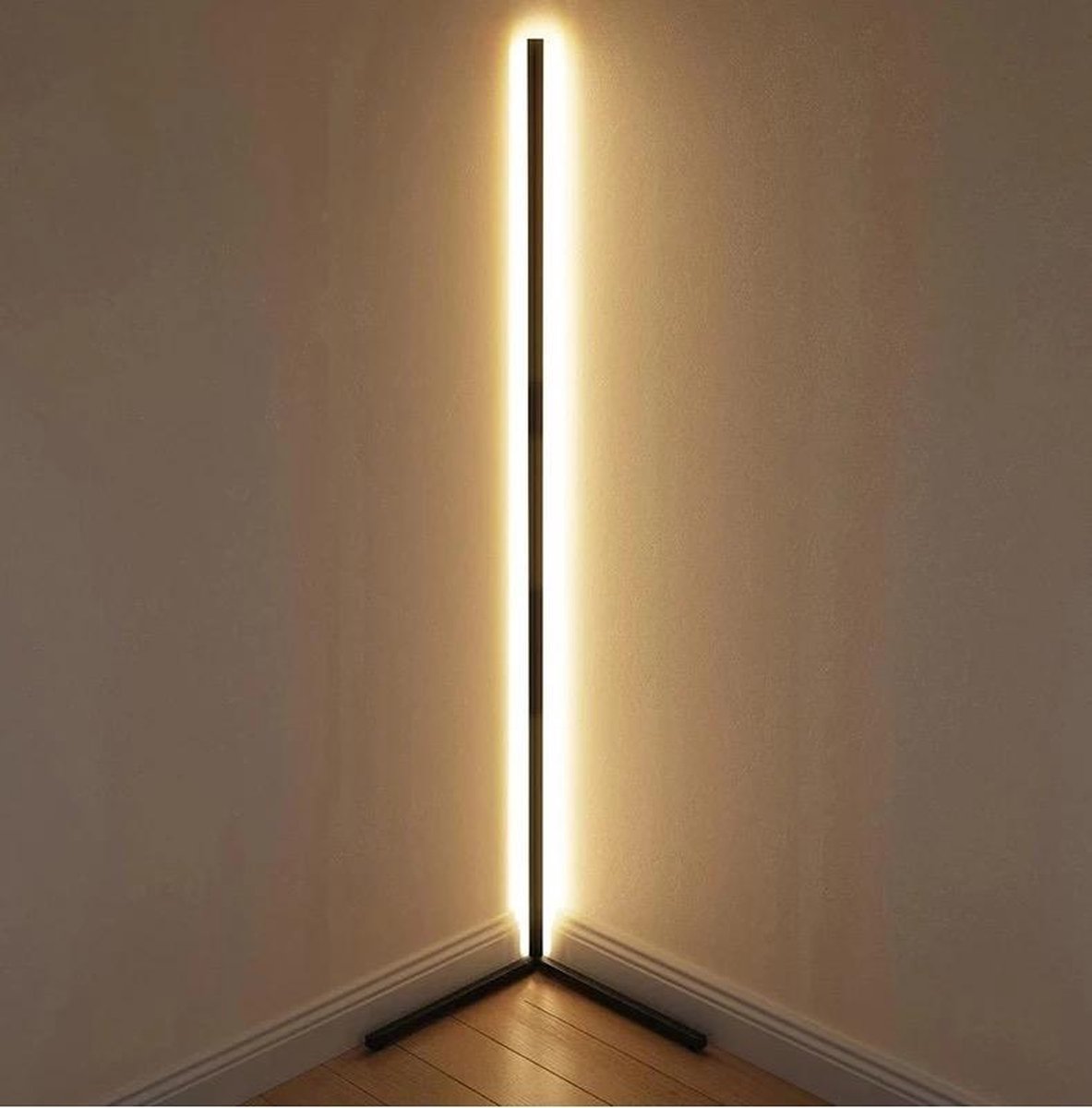 Modern RGB LED Floor Lamp with Remote | Adjustable Warm White & Color Changing Standing Light for Living Room Corner & Home Ambiance | 24W | Thomler