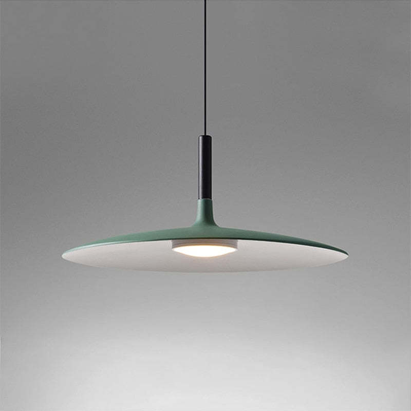 Industrial Modern Hanging Ceiling Fixture with LED – Round Metal Shade for Dining Room & Bedroom | Thomler