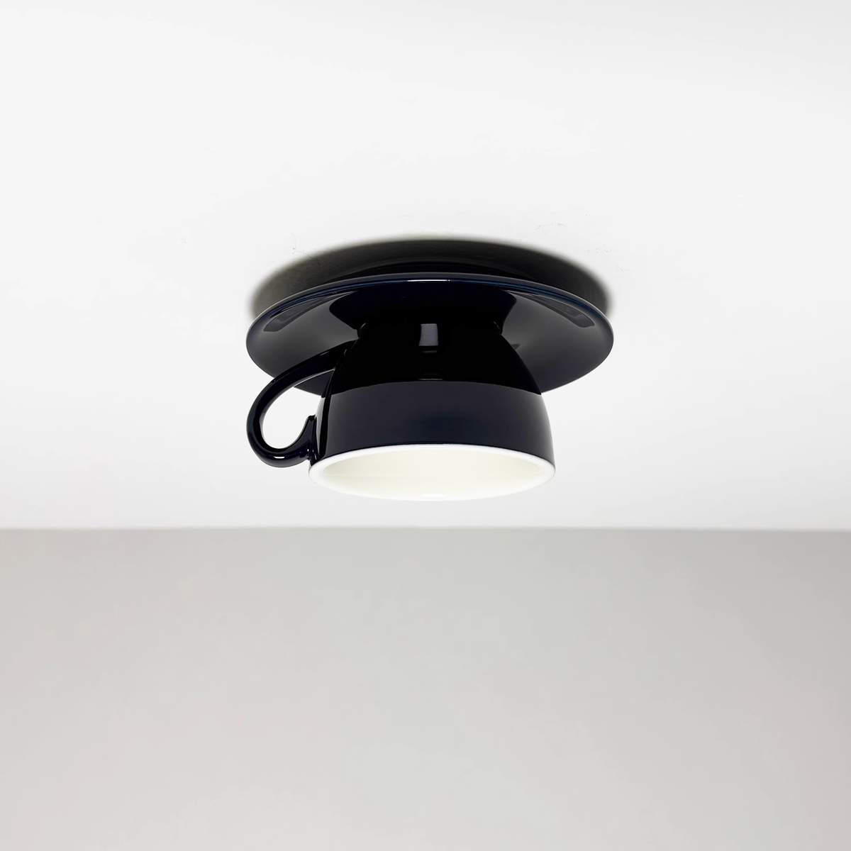 Ceramic Coffee Cup Ceiling Light Fixture – Flush Mount in Yellow, Blue, Pink & More Colors for Bedroom, Dining Room, Living Room | Thomler