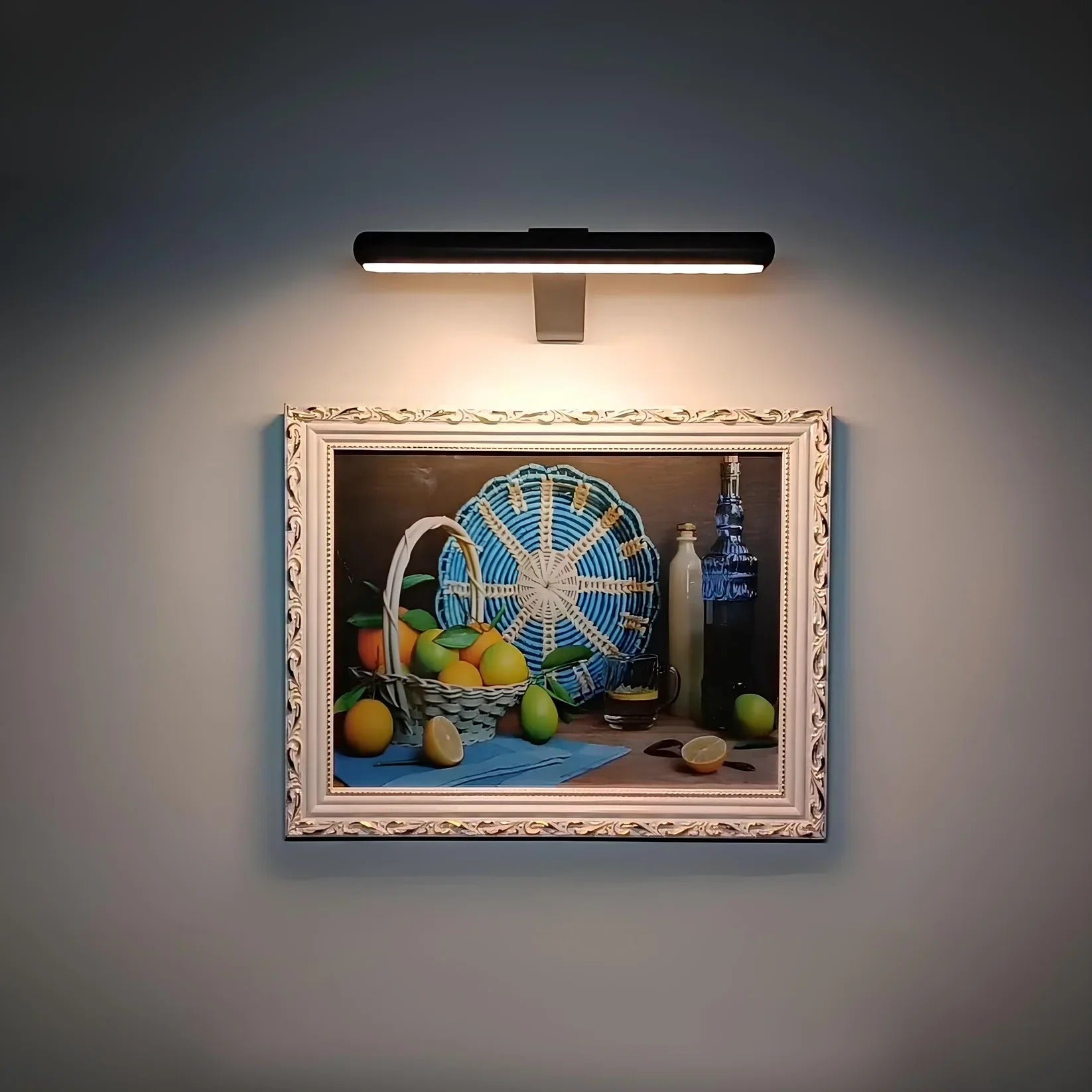 Picture Light Metal LED 360° Rotating USB Rechargeable Indoor Artwork Wall Lamp Wireless Dimmable Frame Lighting | Thomler