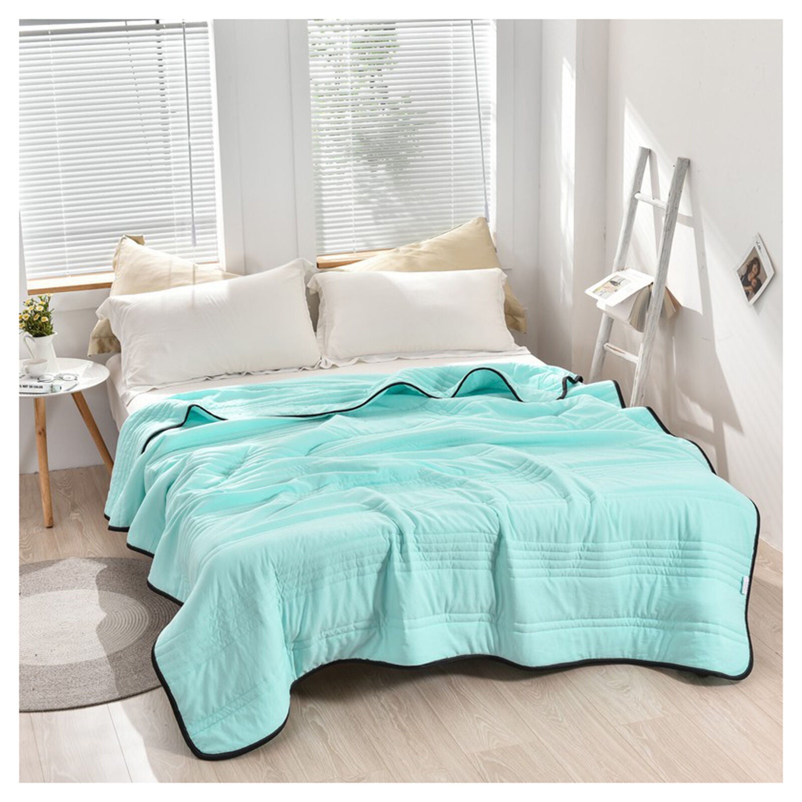 Cooling Blanket Polyester Breathable Lightweight All Seasons Bed Sleeping Moisture Wicking Temperature Regulating Summer Quilt Throw | Thomler