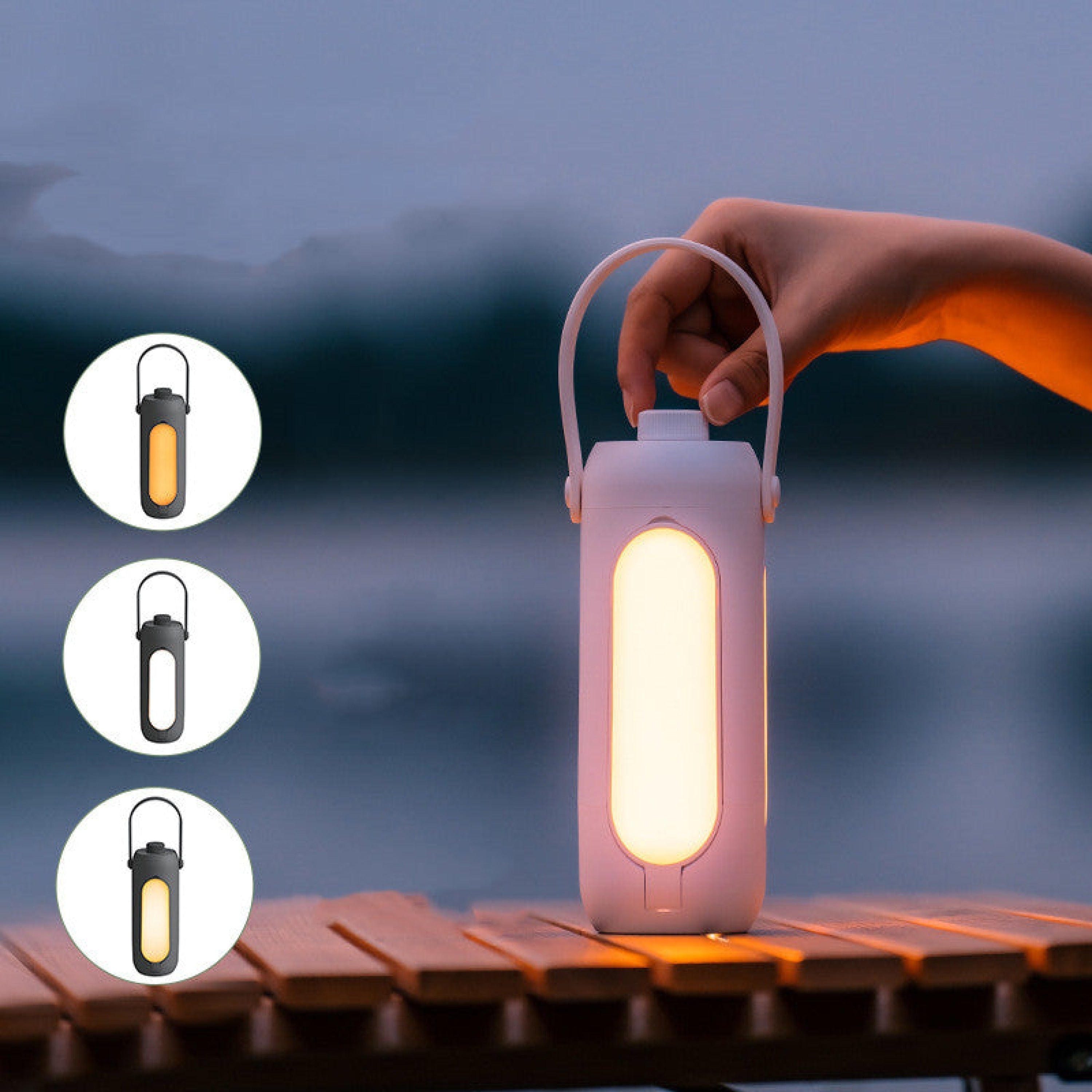Rechargeable LED Camping Lantern with Flashlight Mode – Dimmable Portable Light for Indoor Outdoor Use Hiking Backyard Patio Emergency | Thomler