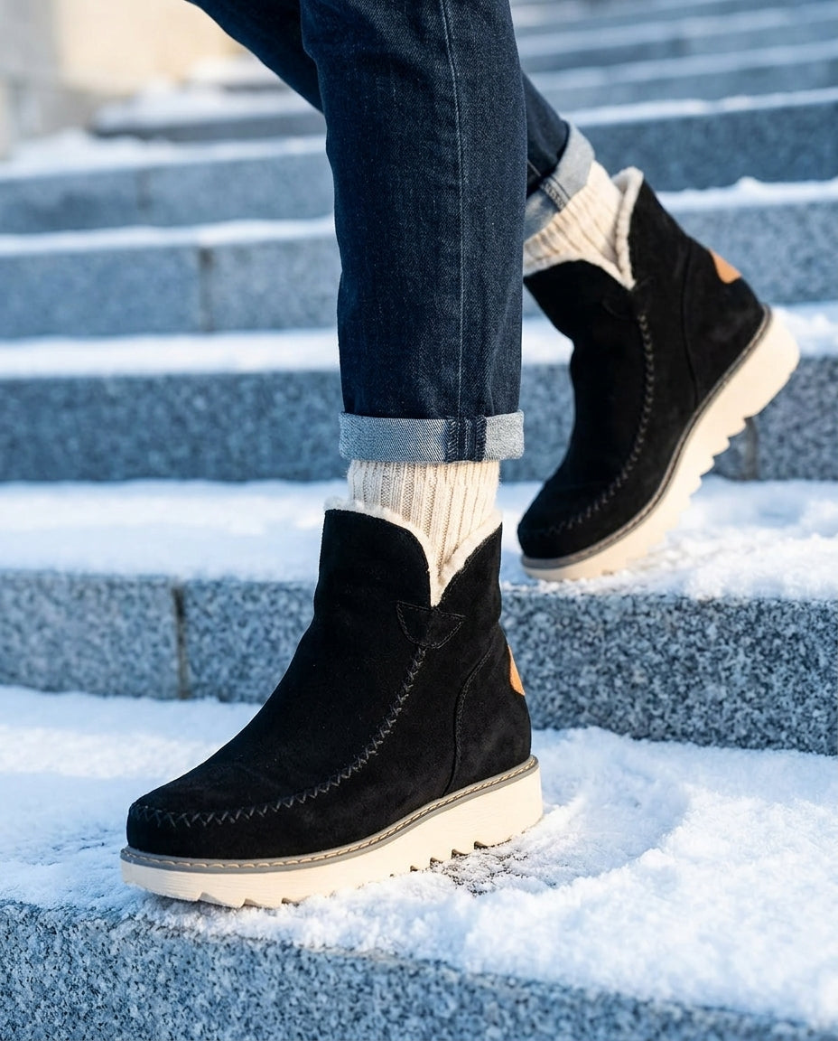 Women's Insulated Slip-On Ankle Boots – Water-Resistant Winter Footwear with Anti-Slip Sole for Snow, Ice & Cold Weather | Thomler