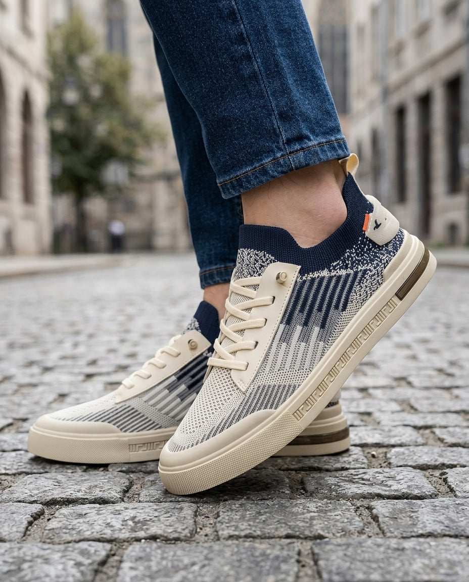 Men's Breathable Fabric Sneakers – Lightweight Athletic Shoes with Cushioned Insole & Flexible Knit Upper for Everyday Comfort | Thomler