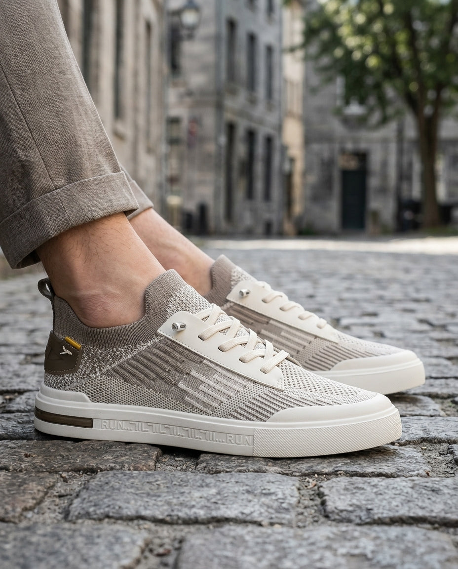 Men's Breathable Fabric Sneakers – Lightweight Athletic Shoes with Cushioned Insole & Flexible Knit Upper for Everyday Comfort | Thomler