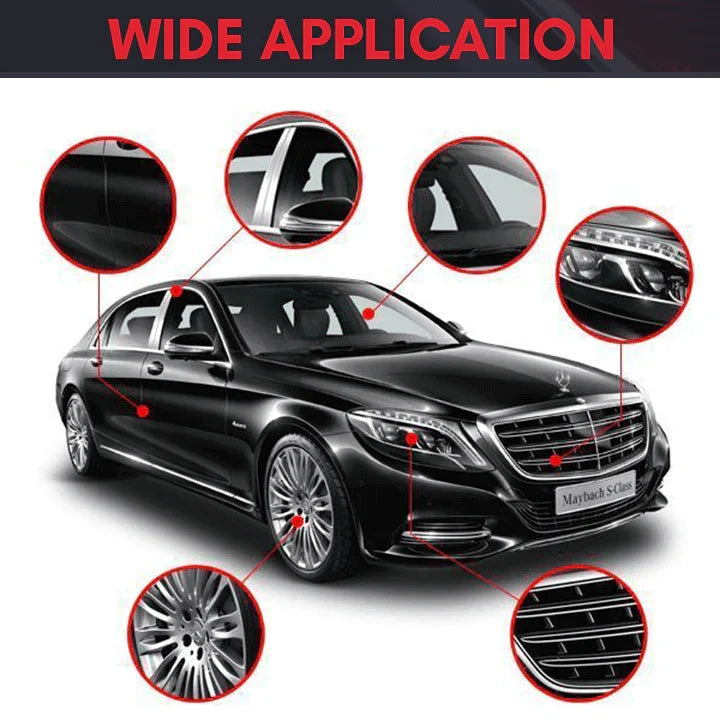 Car Plastic & Trim Restorer Polish Kit for Faded Auto Surfaces | Scratch Repair for Headlights, Bumpers & Dashboard | UV Protection | Thomler