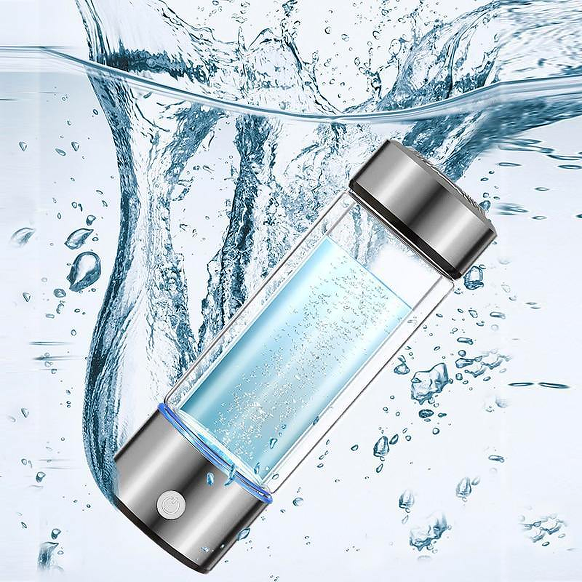Rechargeable Hydrogen Water Generator Bottle 13.5 oz USB-C Travel Tumbler for Office Gym Home Daily Hydration | Thomler