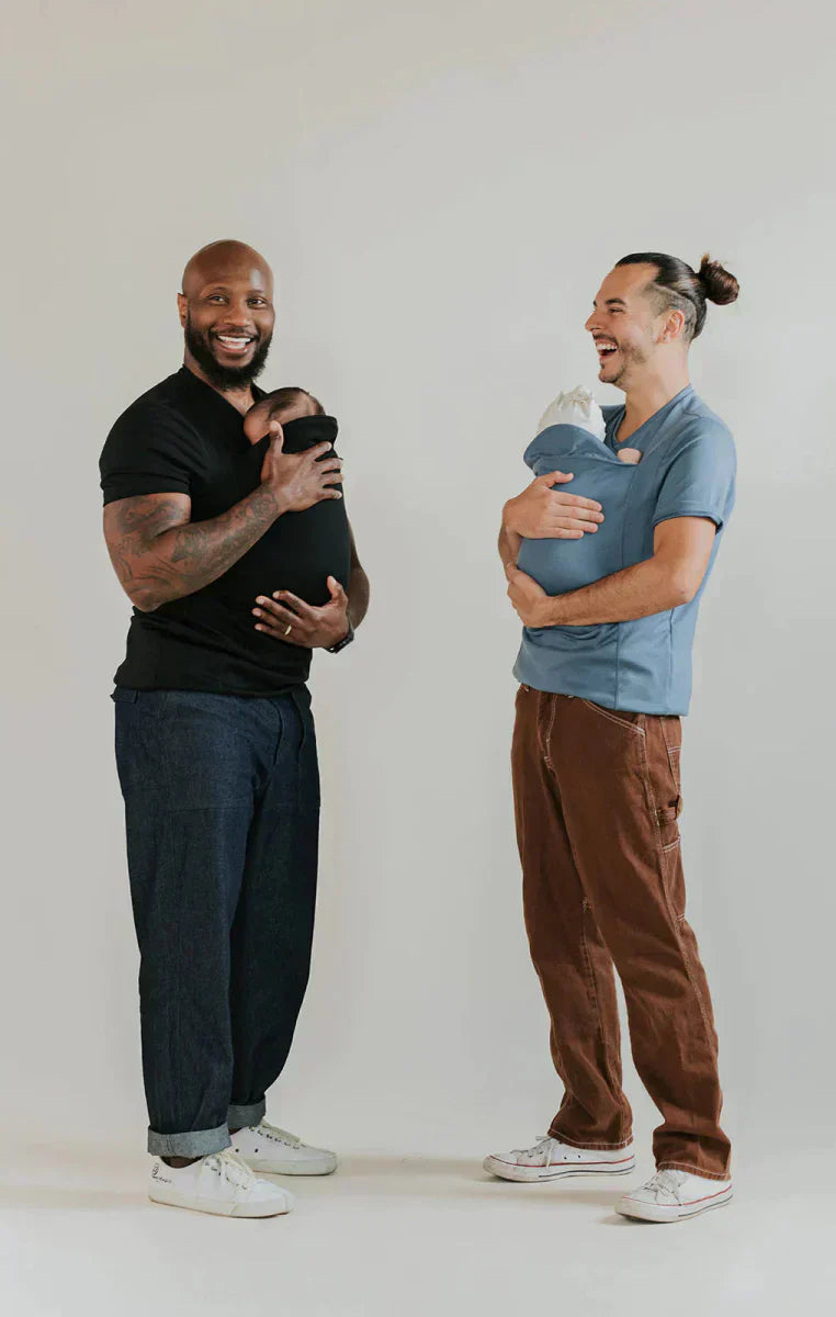 Hands-Free Infant Carrier Shirt for Mom & Dad with Built-In Nursing Access | Soft Cotton Blend Wearable Baby Holder Top for Newborn Skin-to- | Thomler
