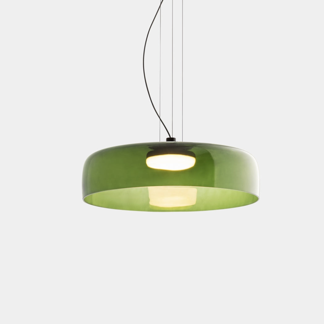 Pendant Light Glass 42.0 cm Orange Dining Room Kitchen Island Nordic Hanging Ceiling Lamp Warm LED Adjustable Cable | Thomler