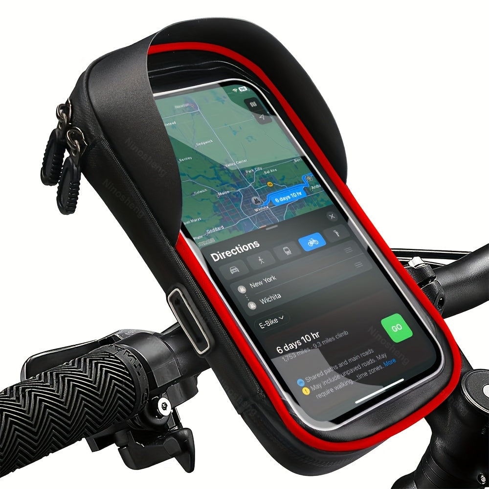 Waterproof Phone Mount for Motorcycle & Bicycle with 360° Rotation | Universal Handlebar Holder for Navigation & Music | Touch-Sensitive | Thomler