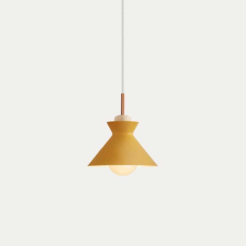 Pendant Light Wood 11 in E27 60W Scandinavian Style Living Room Bedroom Ceiling Lamp | Thomler