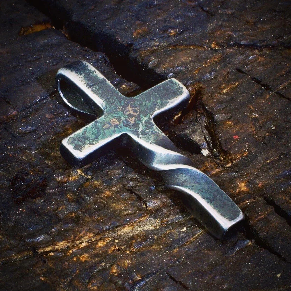 Artisan Cross Pendant Necklace with Adjustable Leather Cord for Men & Women | Handcrafted Religious Jewelry | Faith Gift | Thomler