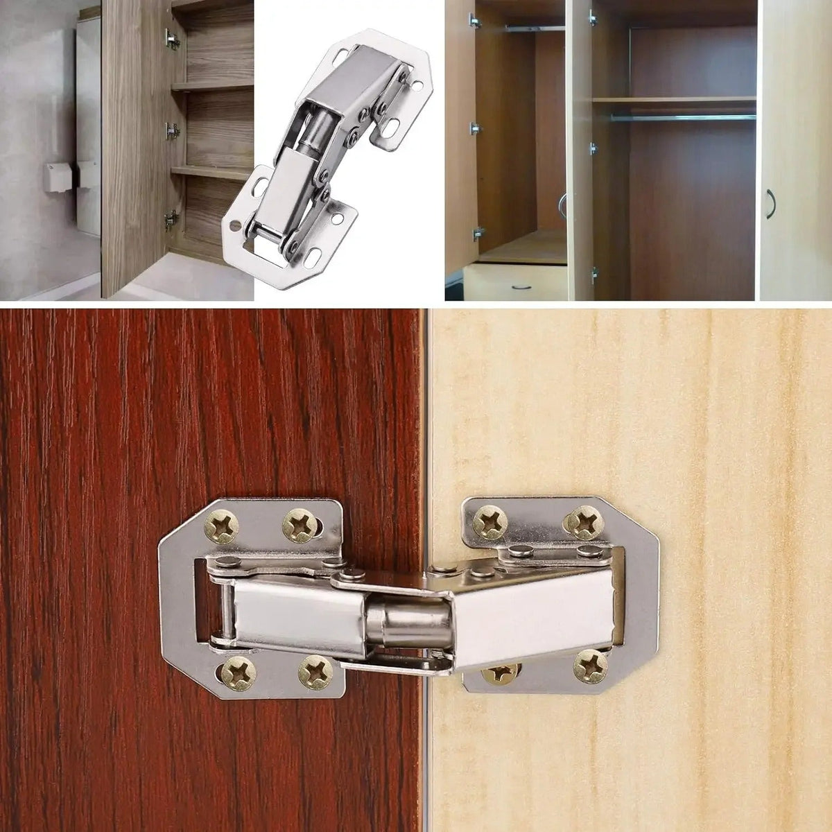 Hydraulic Soft-Close Door Hardware Set – Quiet Operation, Steel Build for Kitchen & Bath Cupboards | Thomler