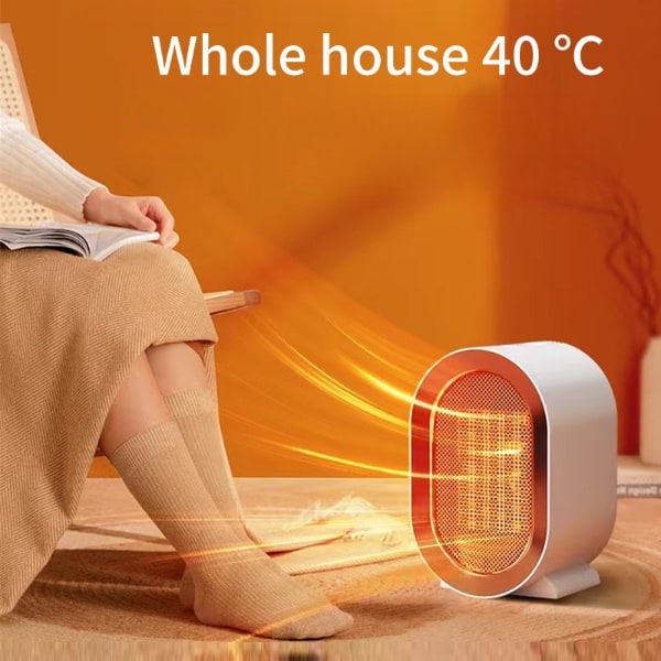 Compact Desktop Ceramic Space Heater with Dual-Speed Fan Control for Home & Office | Thomler