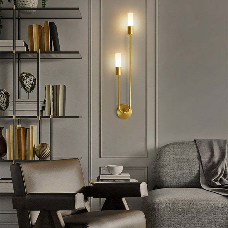 Modern 2-Light Wing Wall Sconce – Metal & Acrylic Indoor Light Fixture for Bedroom, Living Room & Hallway | Thomler