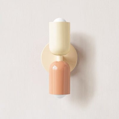 Soft-Tone Metal Wall Sconce with LED Bulb for Bedroom & Living Room | Hardwired E27 Socket Accent Light | Minimalist Nordic Design for | Thomler