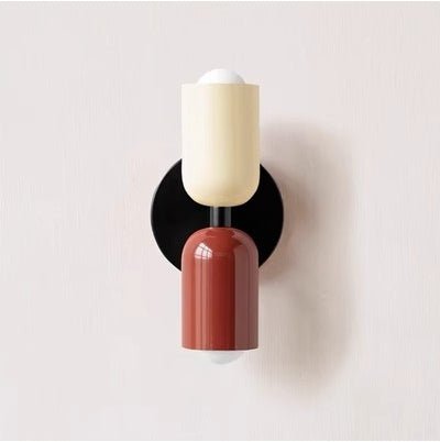 Soft-Tone Metal Wall Sconce with LED Bulb for Bedroom & Living Room | Hardwired E27 Socket Accent Light | Minimalist Nordic Design for | Thomler