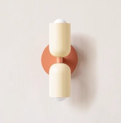 Soft-Tone Metal Wall Sconce with LED Bulb for Bedroom & Living Room | Hardwired E27 Socket Accent Light | Minimalist Nordic Design for | Thomler