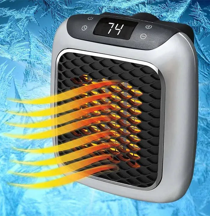 Compact 800W Wall-Outlet Space Heater with LED Display & Remote Control for Quick Room Heating | Thomler