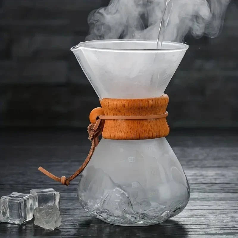 Pour-Over Coffee Maker Glass Carafe & Cone Dripper Brewing Set – Manual Single-Origin Filter Kit for Home Barista | Thomler