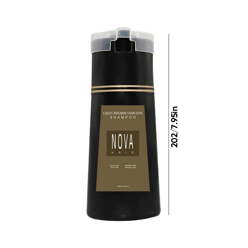 Hair Color Shampoo – Ammonia-Free Gray Coverage in 10 Minutes – Enriched with Fo-ti, Ginseng & Mushroom Extract for Healthy Shine | Thomler