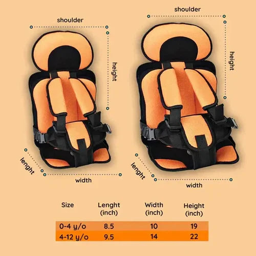 Compact Travel Booster Seat for Kids with 5-Point Safety Harness & Portable Folding Design for Car, Taxi & Plane | Perfect for Toddlers & | Thomler