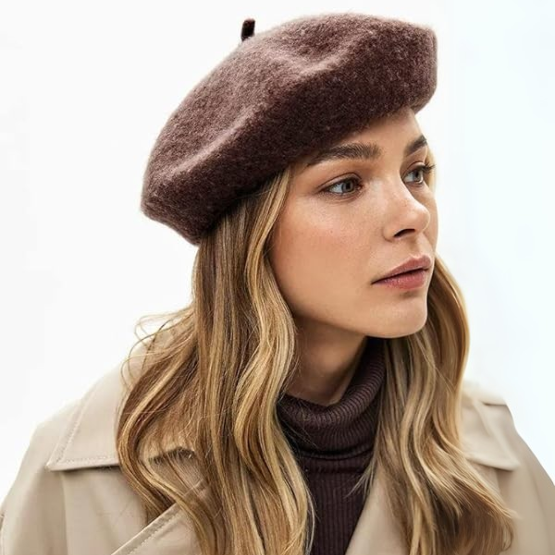 Women's Wool Beret Hat – Lightweight Parisian-Style Winter Cap in 10 Colors for Fall & Cold Weather | Thomler
