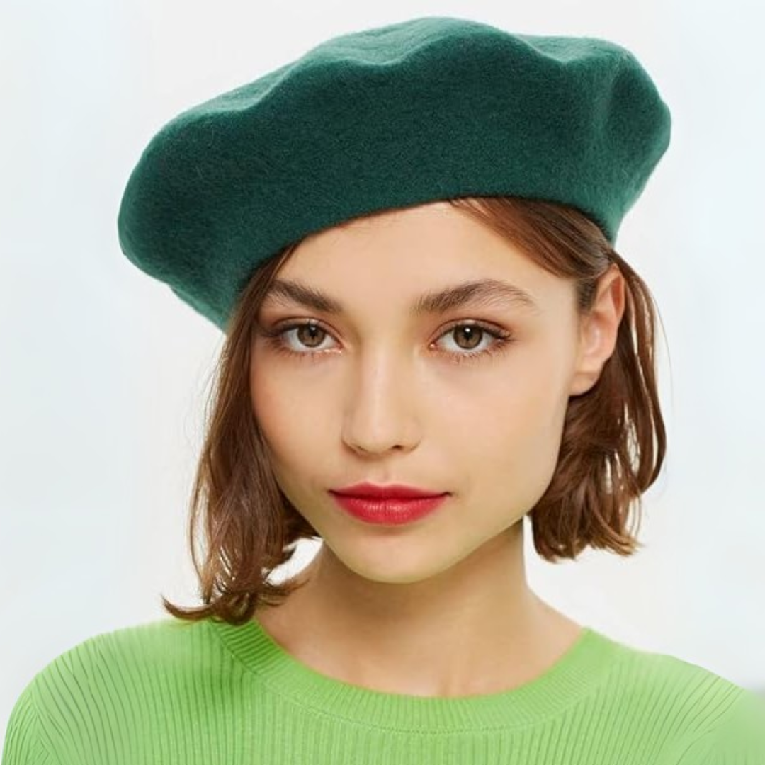 Women's Wool Beret Hat – Lightweight Parisian-Style Winter Cap in 10 Colors for Fall & Cold Weather | Thomler